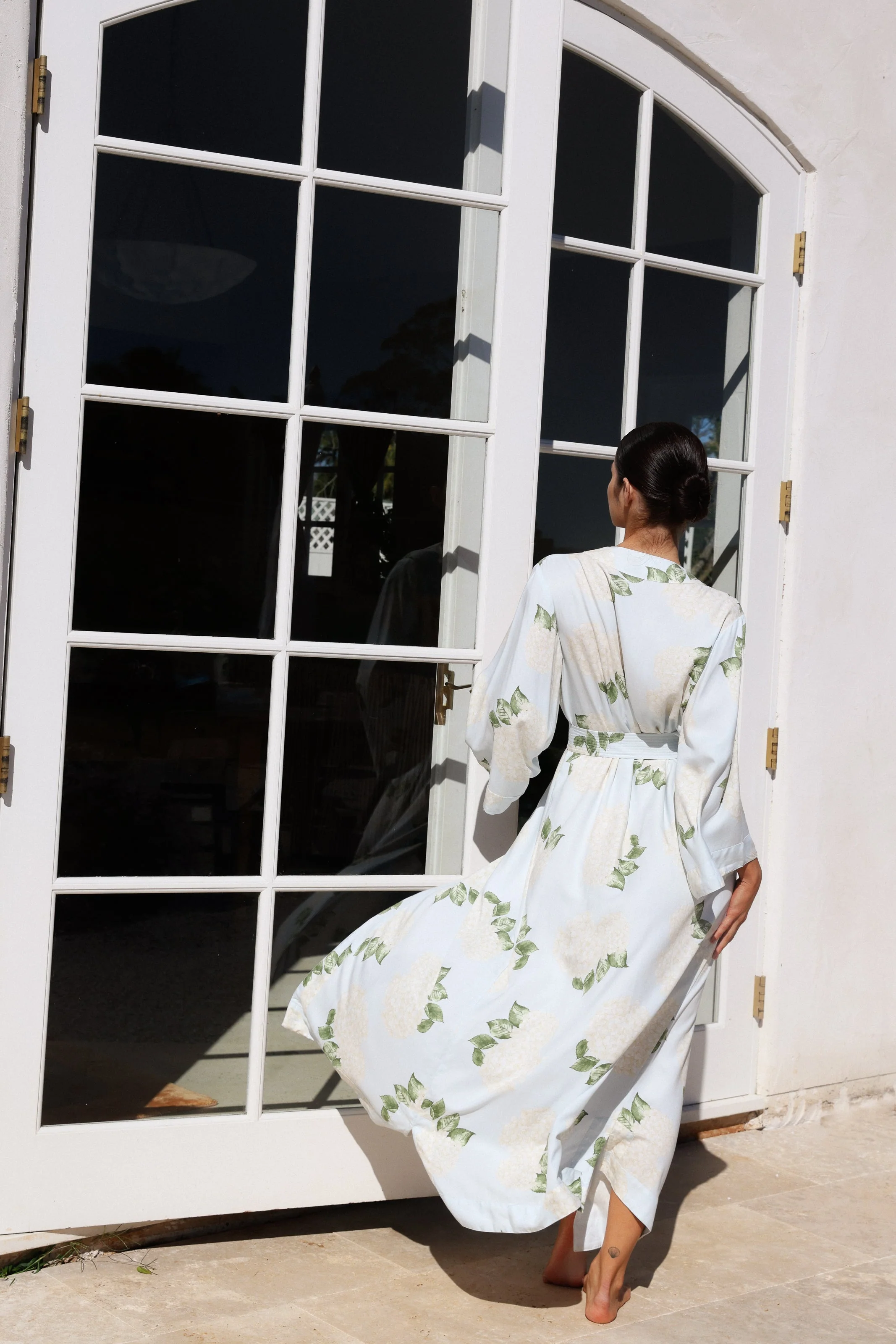 Alice Kimono Robe - Long - Heirloom Hydrangea - Image 4