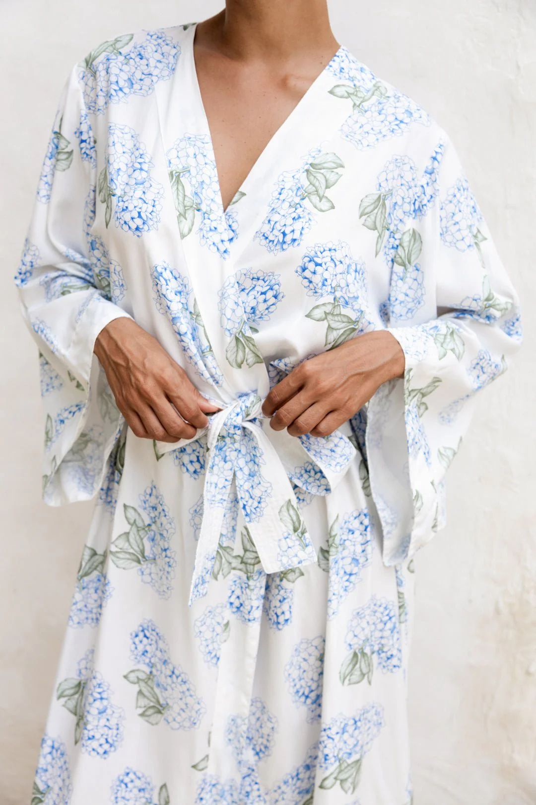 Alice Kimono Robe - Long - Hydrangea Blue - Image 6
