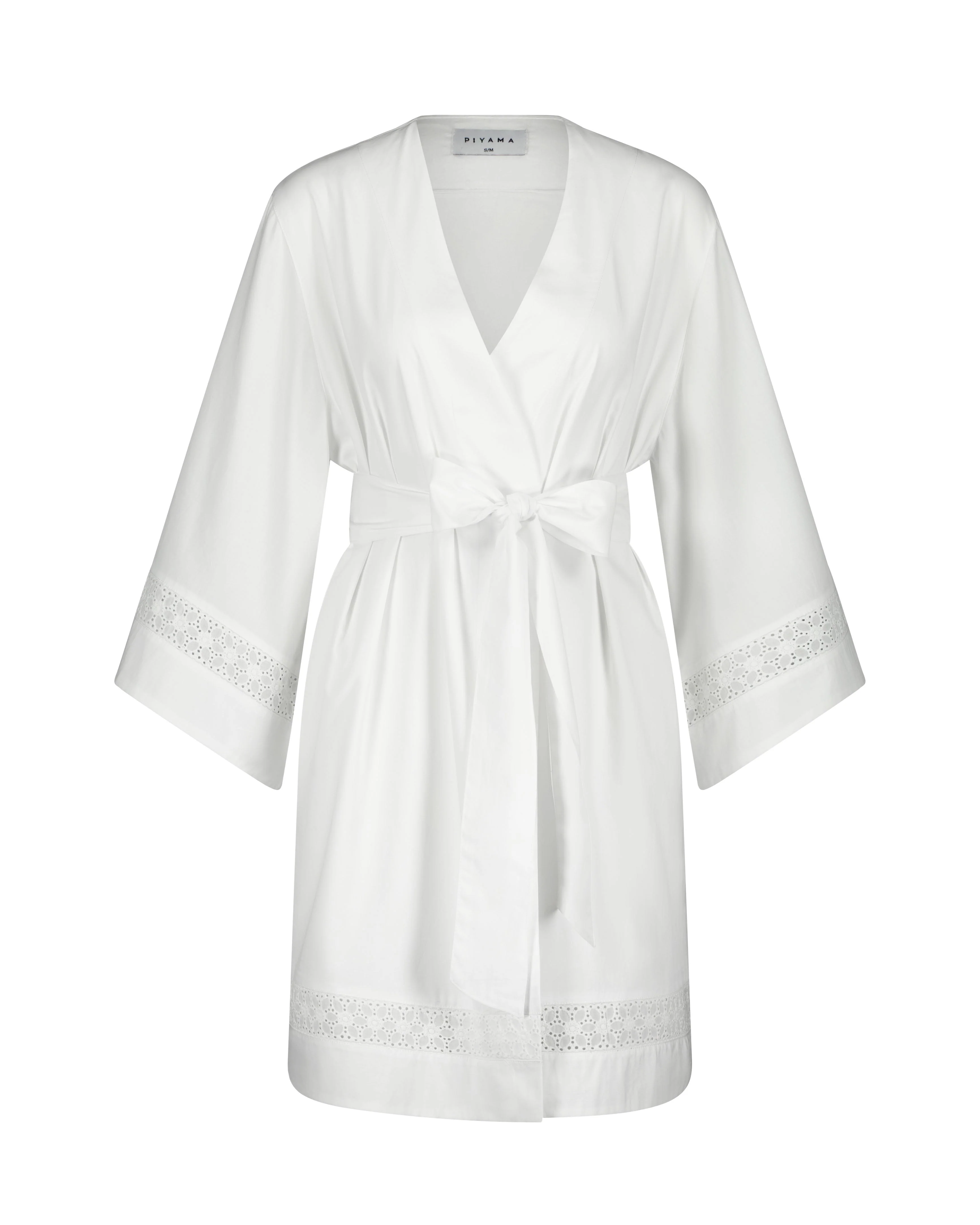 Giselle Bridal Robe - Cotton Modal Off White - Image 9