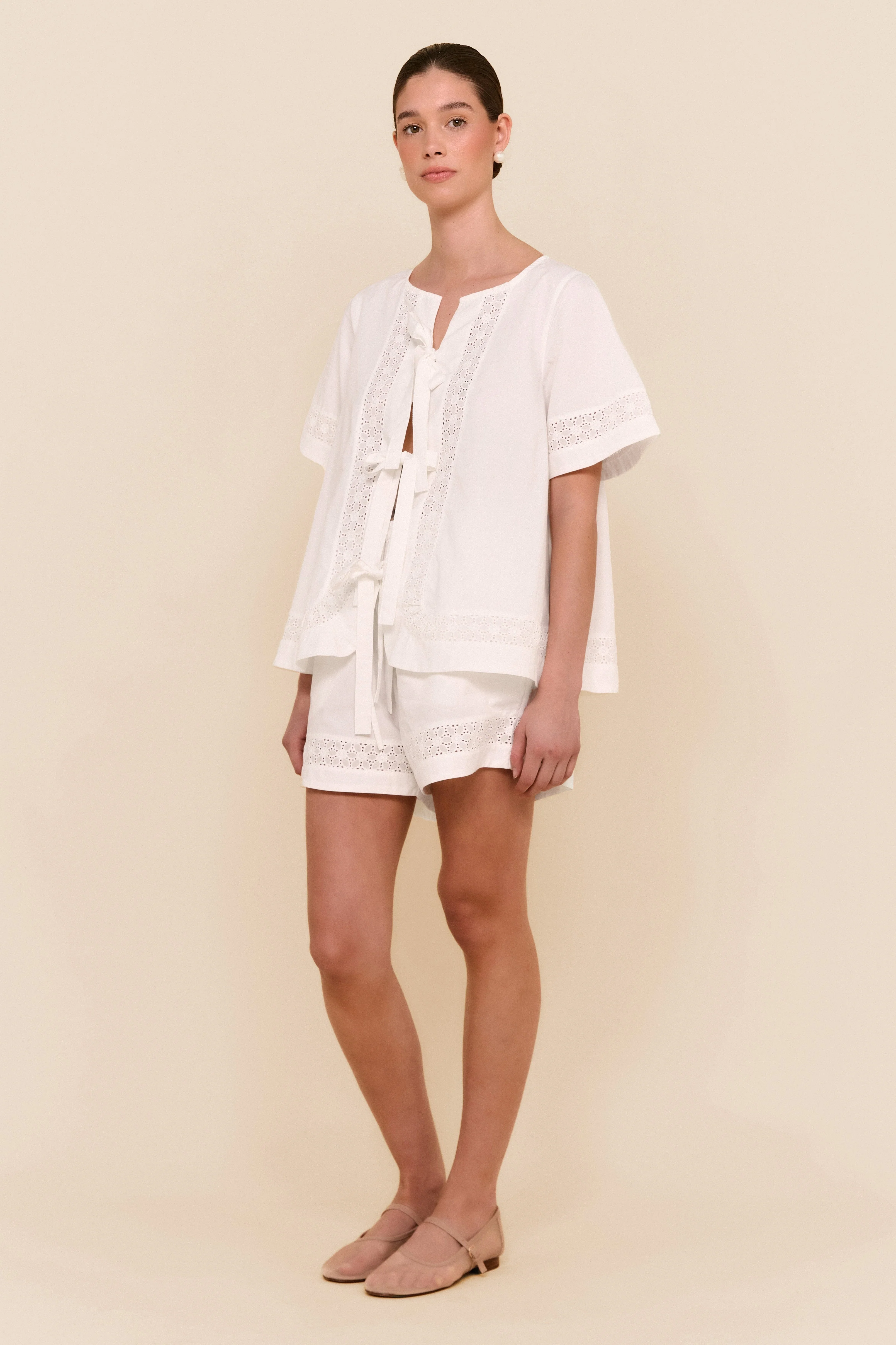 Giselle Lounge Set - Cotton Modal - Off White - Image 5