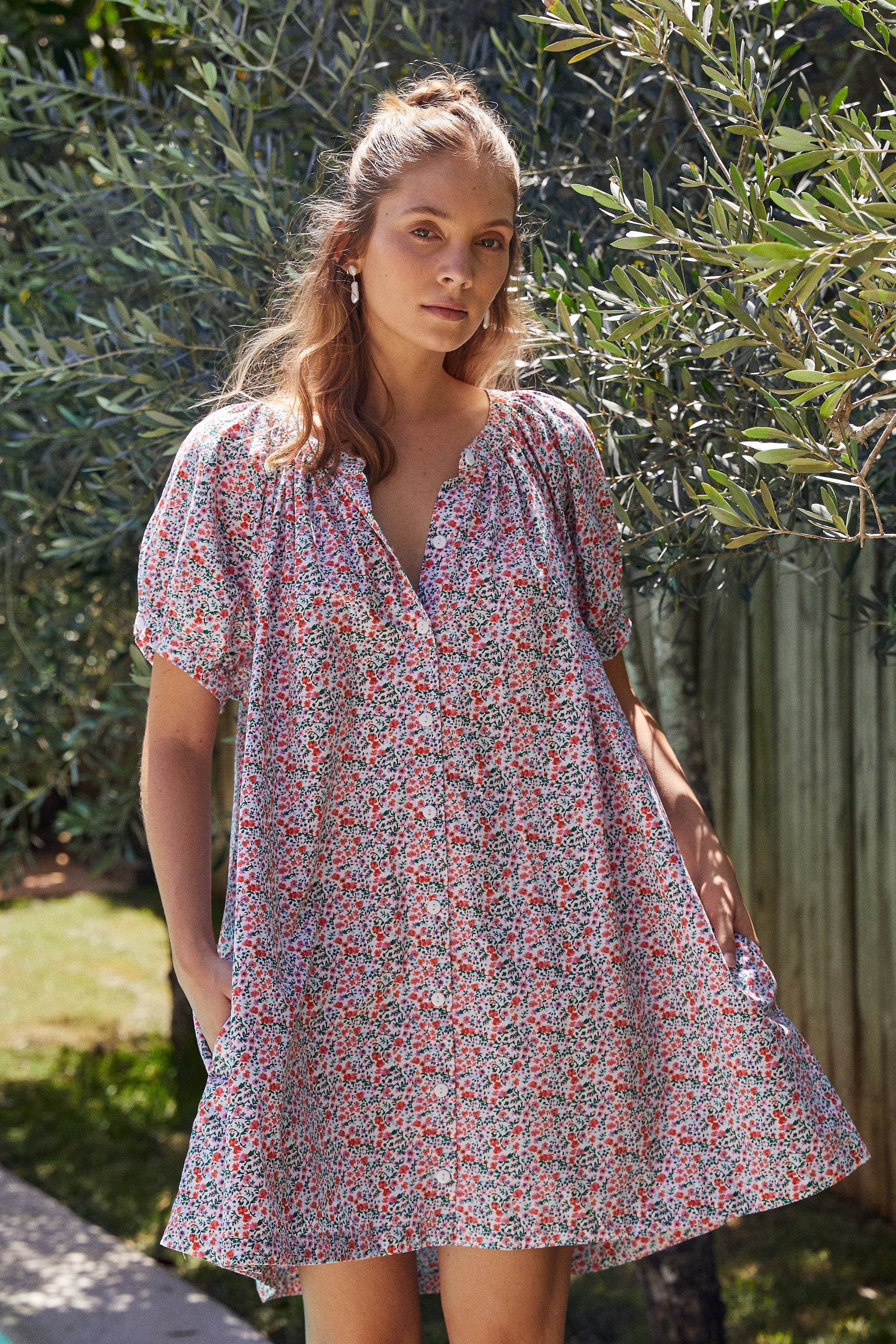 Libby Lounge Dress - Cotton - Floret - Image 4