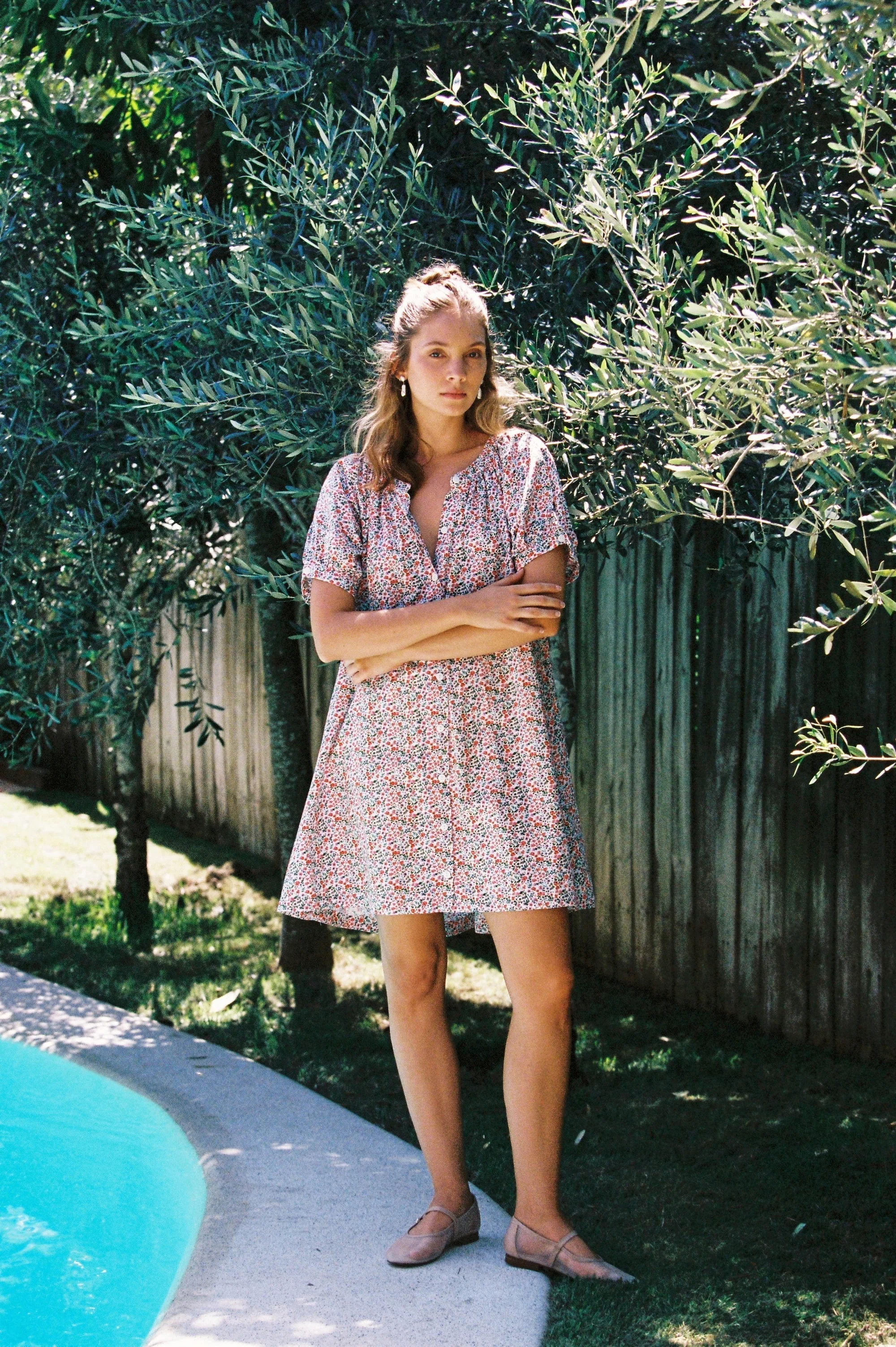 Libby Lounge Dress - Cotton - Floret - Image 5
