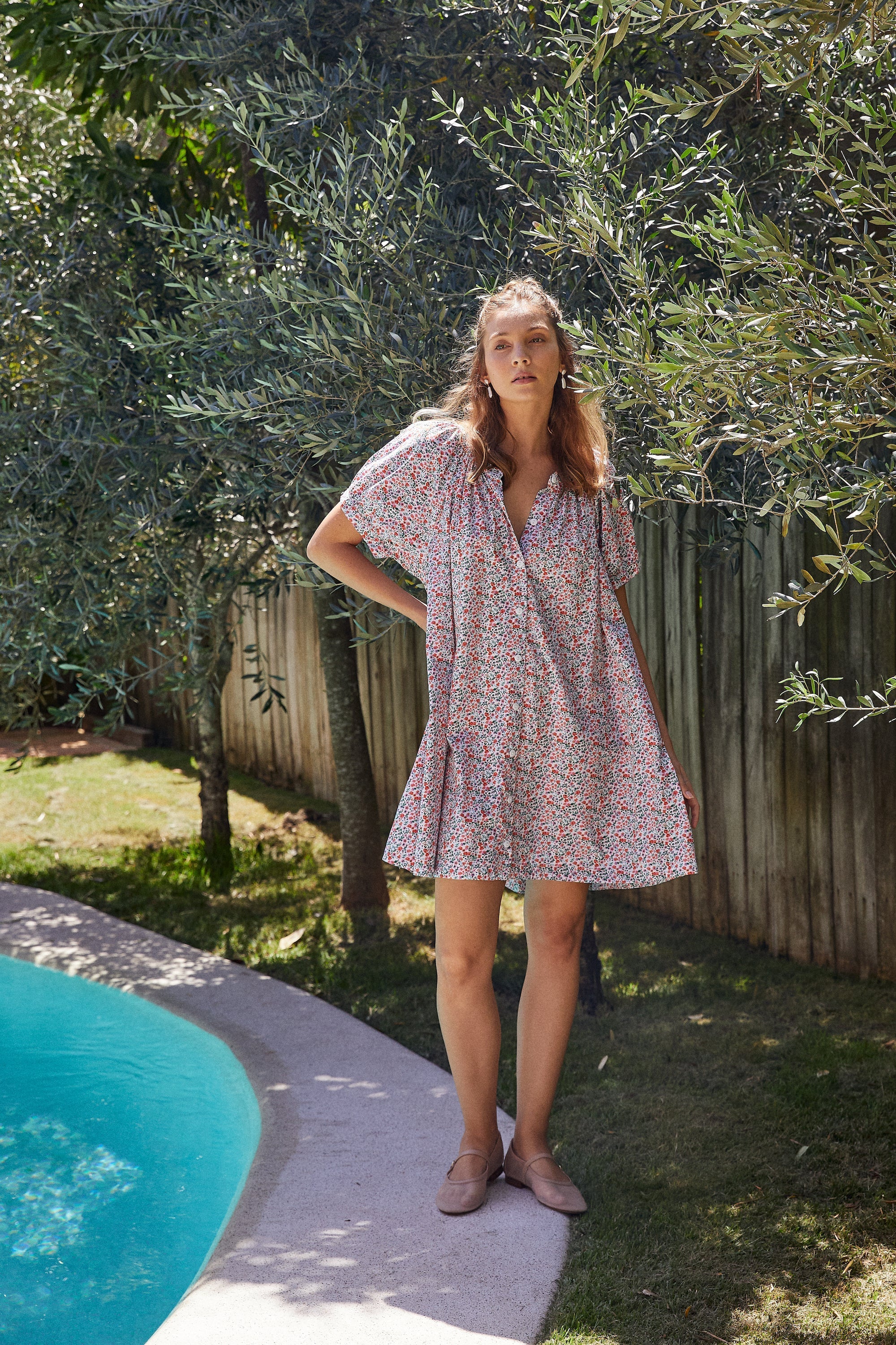 Libby Lounge Dress - Cotton - Floret - Image 7