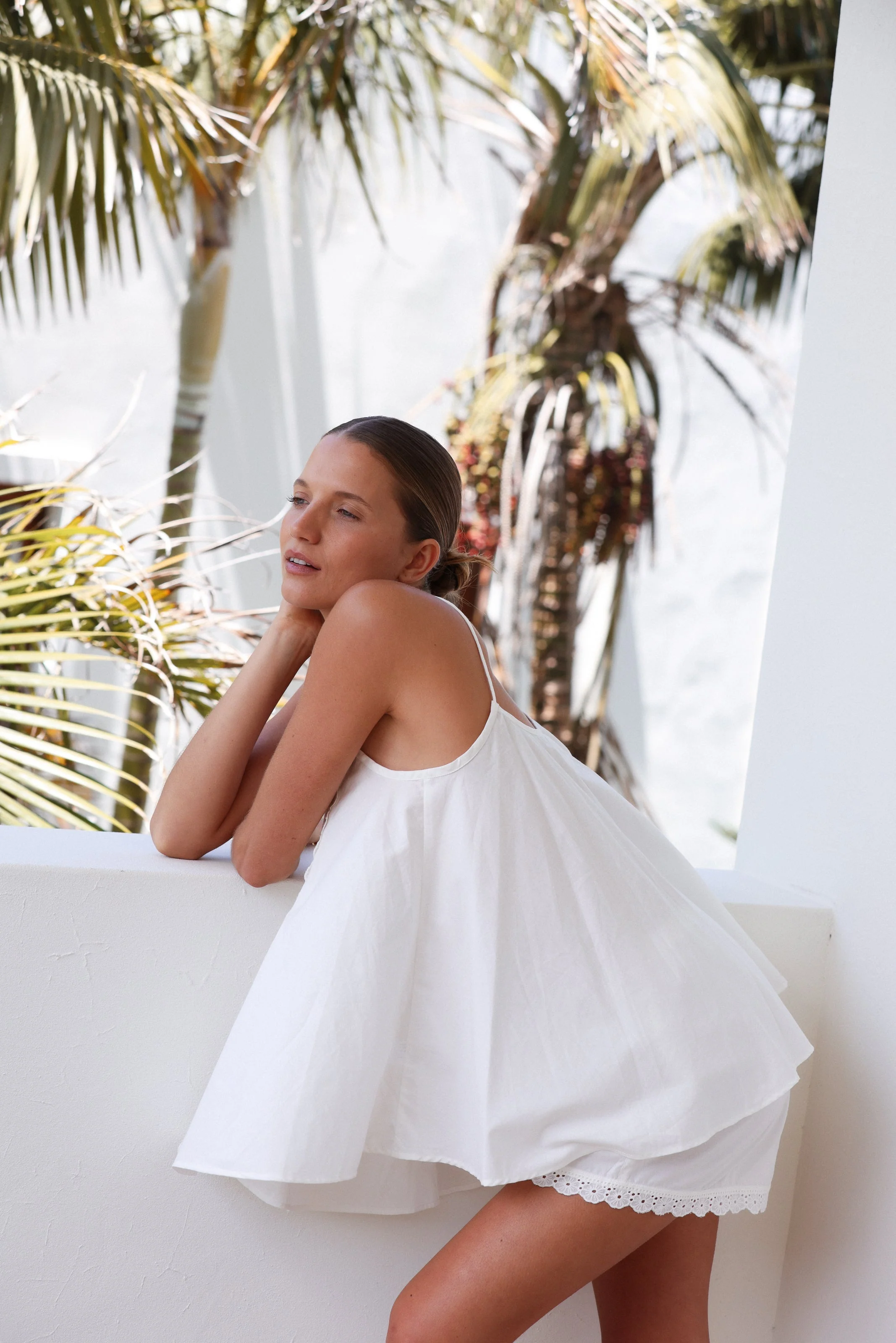 Lydia Sleep Set - Cotton Modal - Off White - Image 5