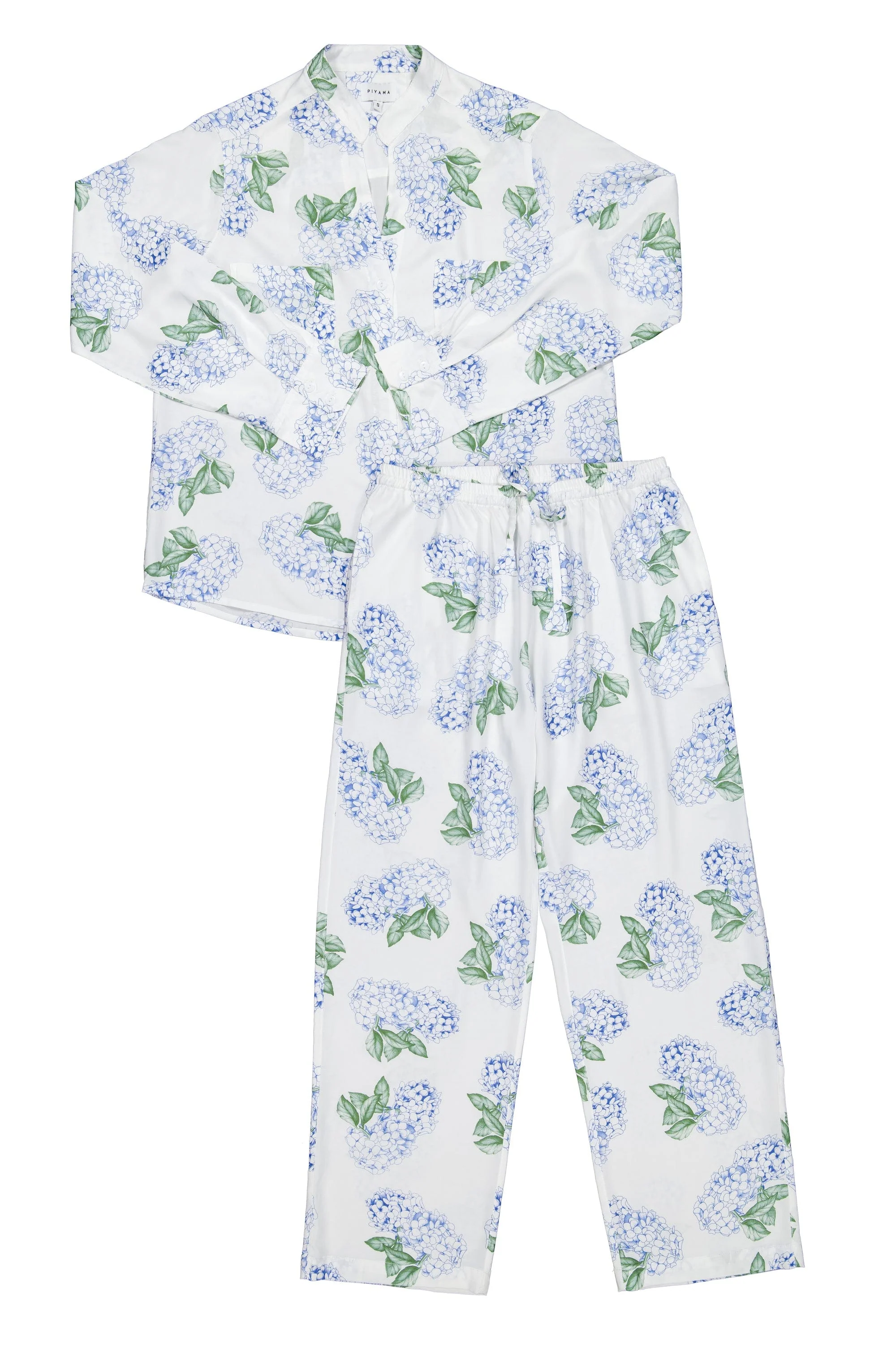 Maggie Pajama Set - Long - Hydrangea Blue - Image 4