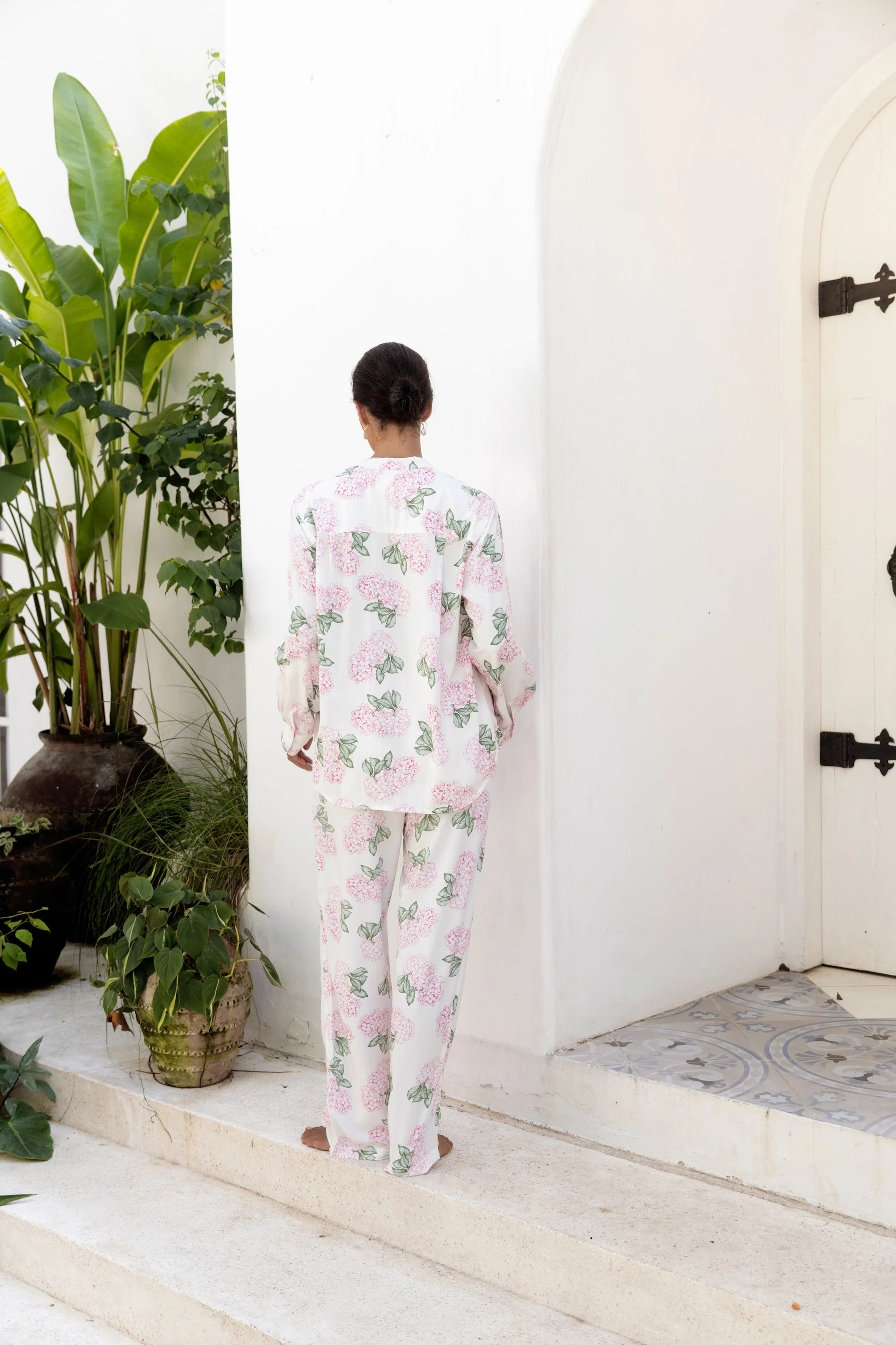 Maggie Pajama Set - Long - Hydrangea Pink - Image 6