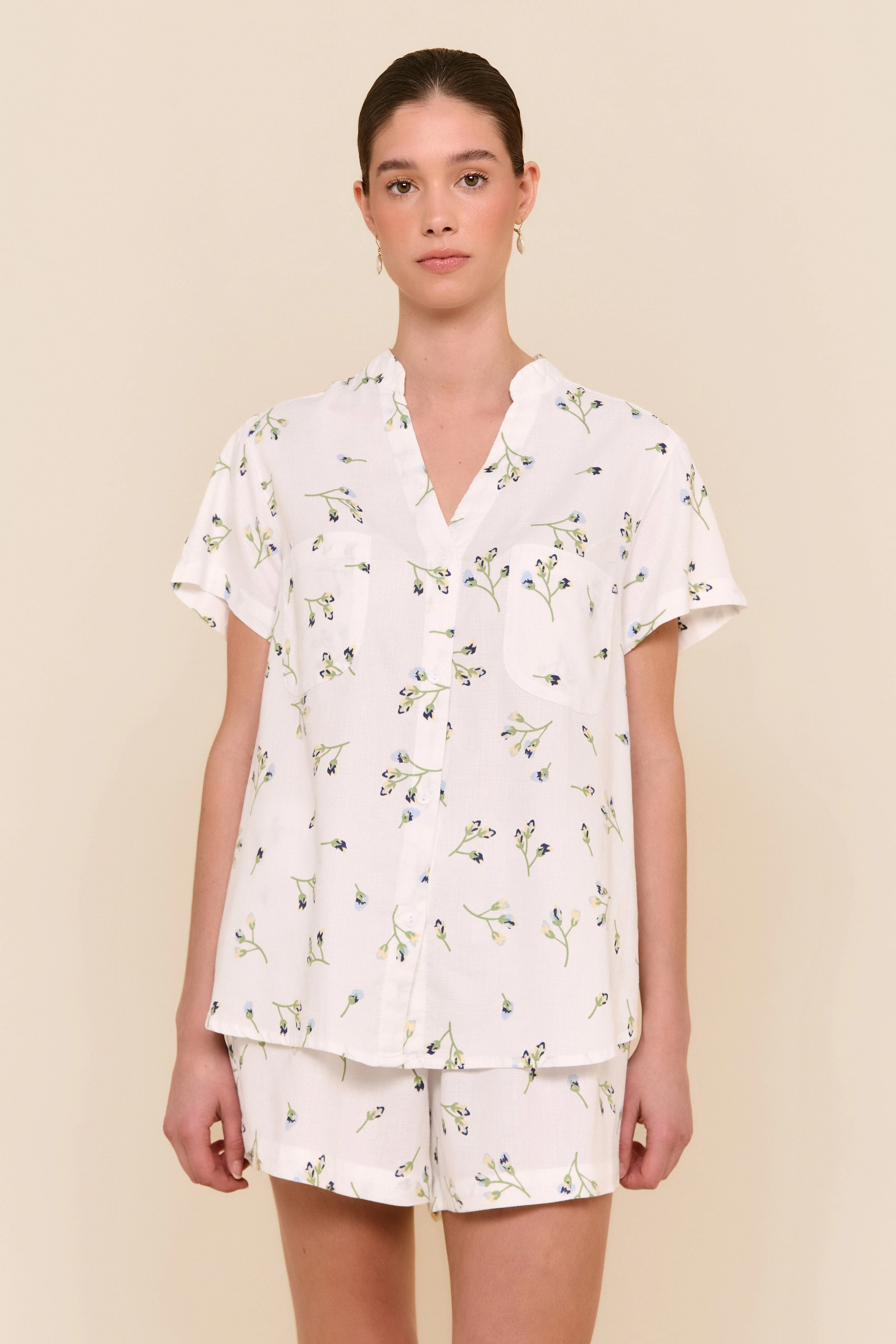 Maggie Pajama Set - Lyocell Linen - Bluebell - Image 7