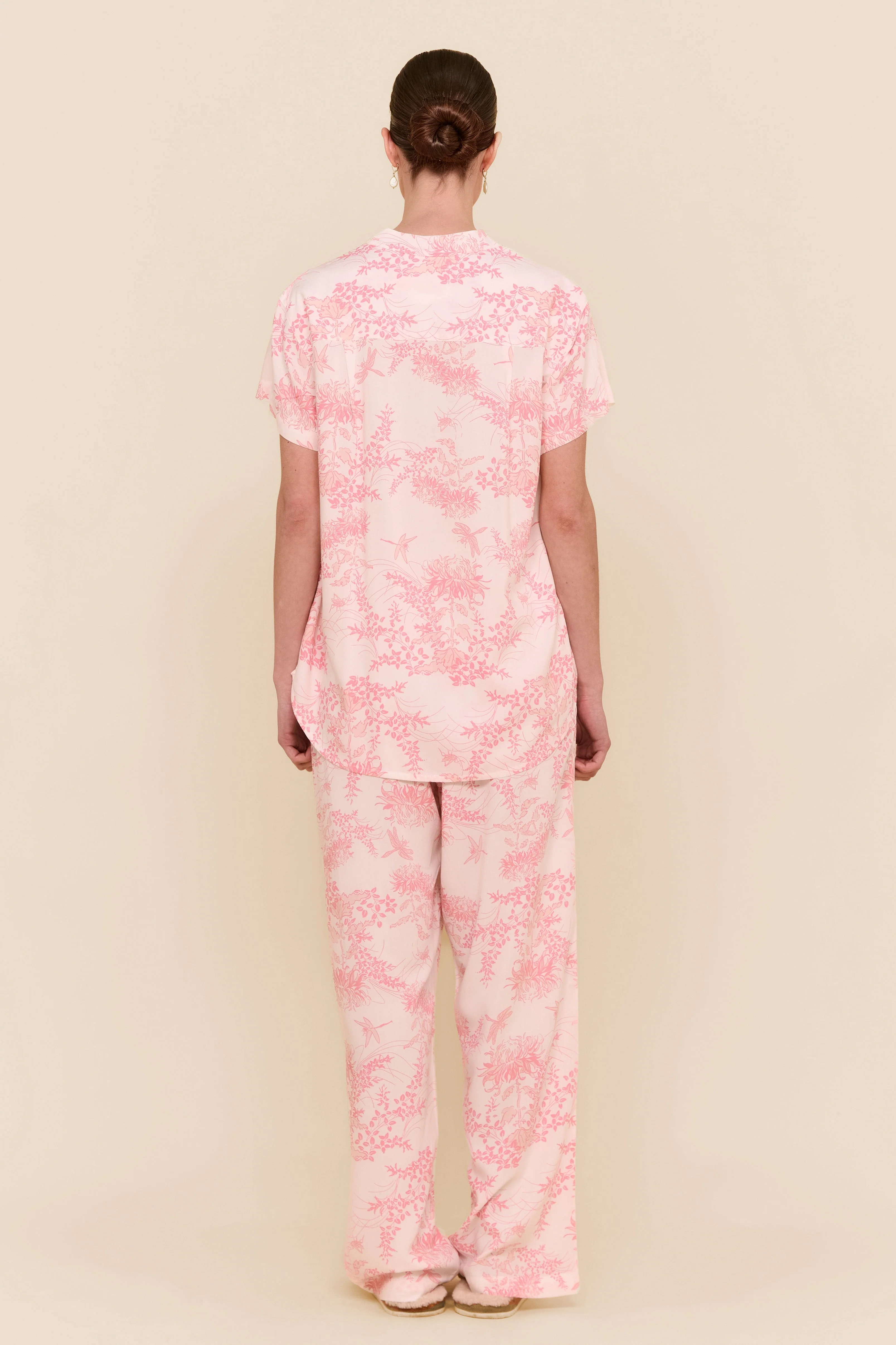 Maggie Pyjama Set - Long Pants - Summer Toile - Pink - Image 6