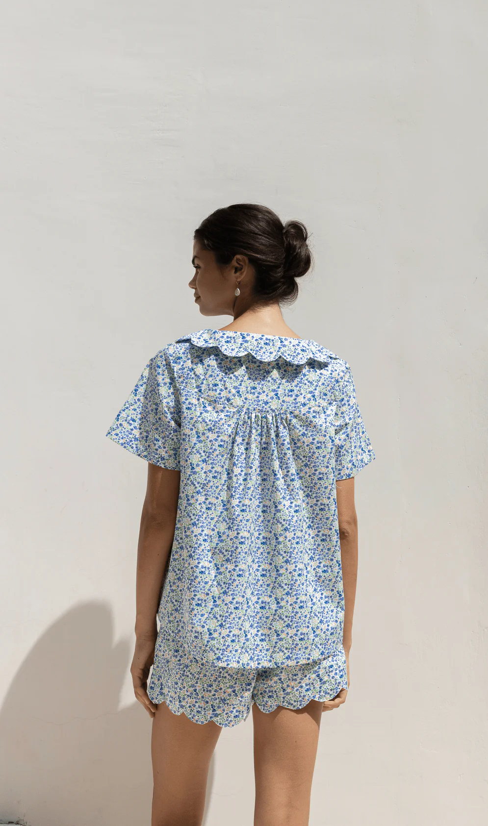 Penelope Sleep Set - Cotton - Floret Blue - Image 5