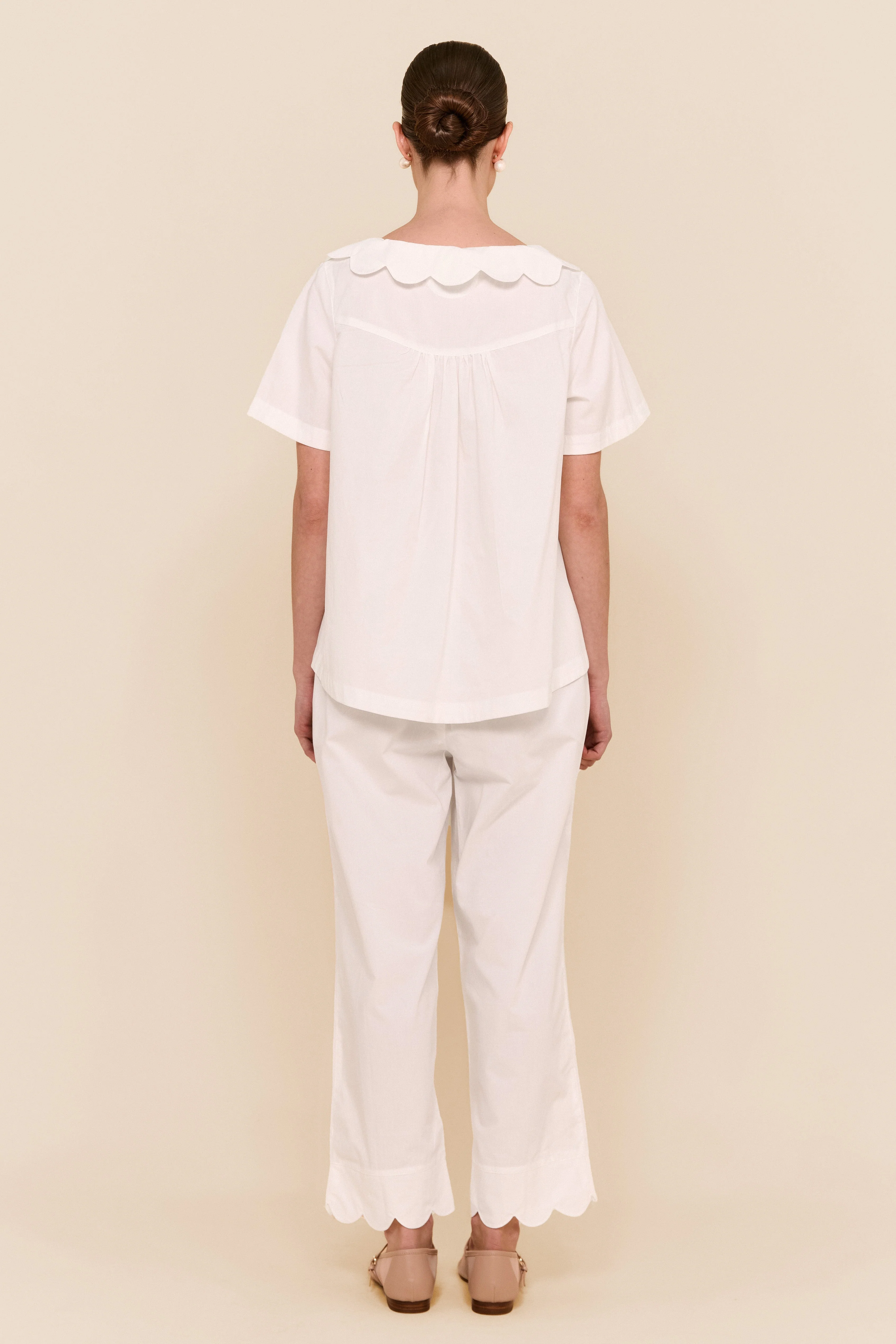 Penelope Sleep Set - Pants - Cotton Modal - Off White - Image 11