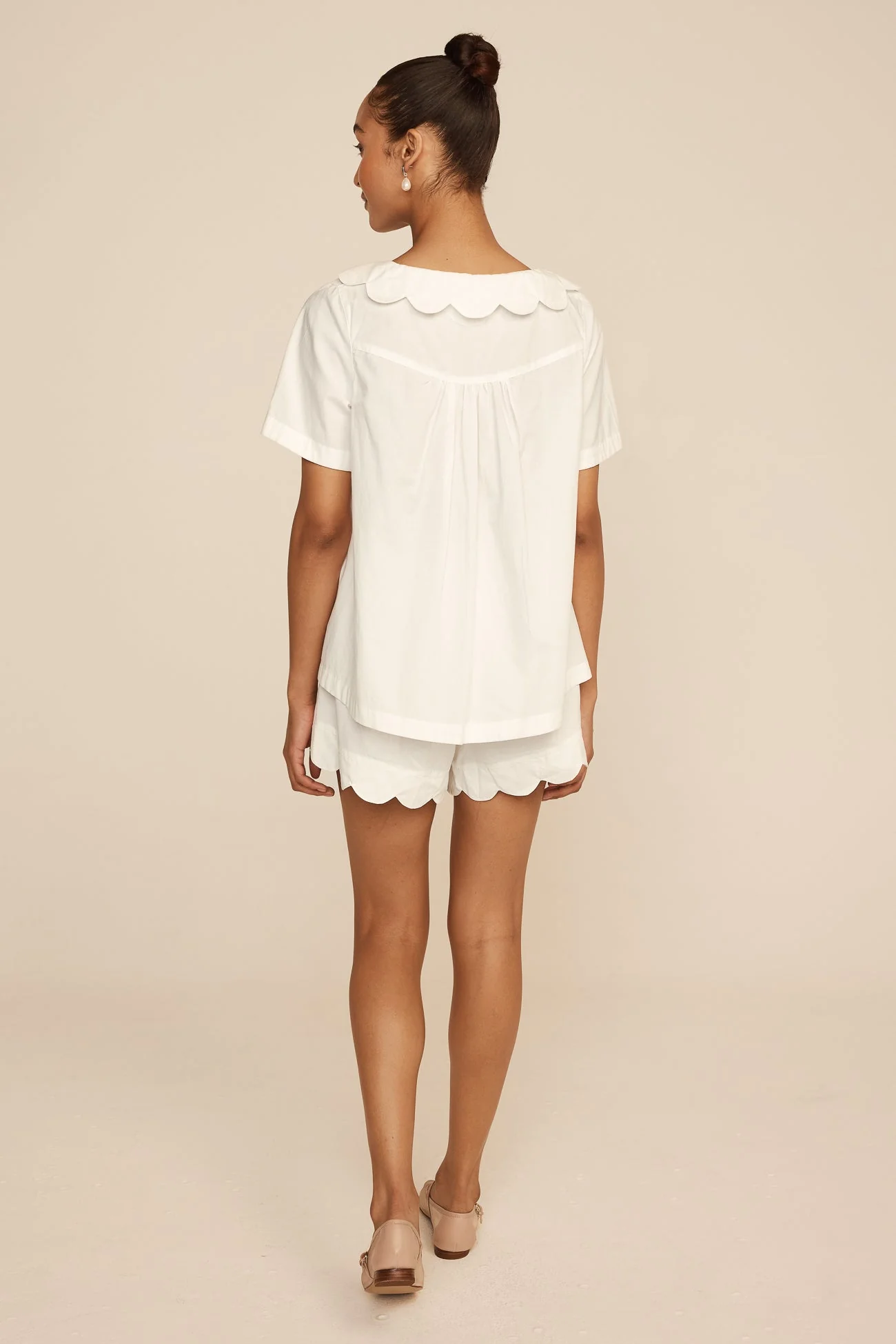 Penelope Sleep Set - Cotton Modal - Off White - Image 10