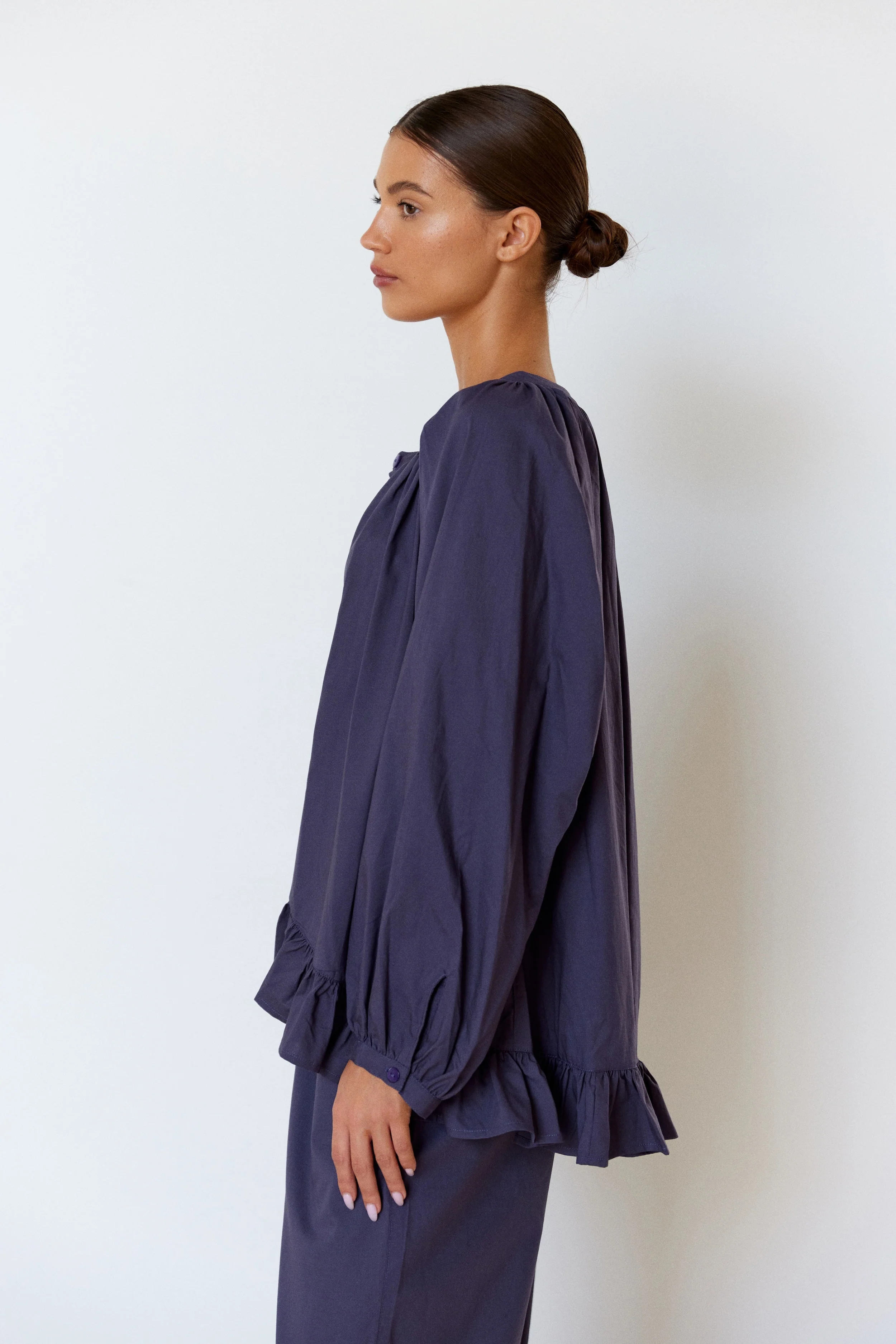 Sophie Sleep Set - Long - Cotton Modal - Midnight - Image 6