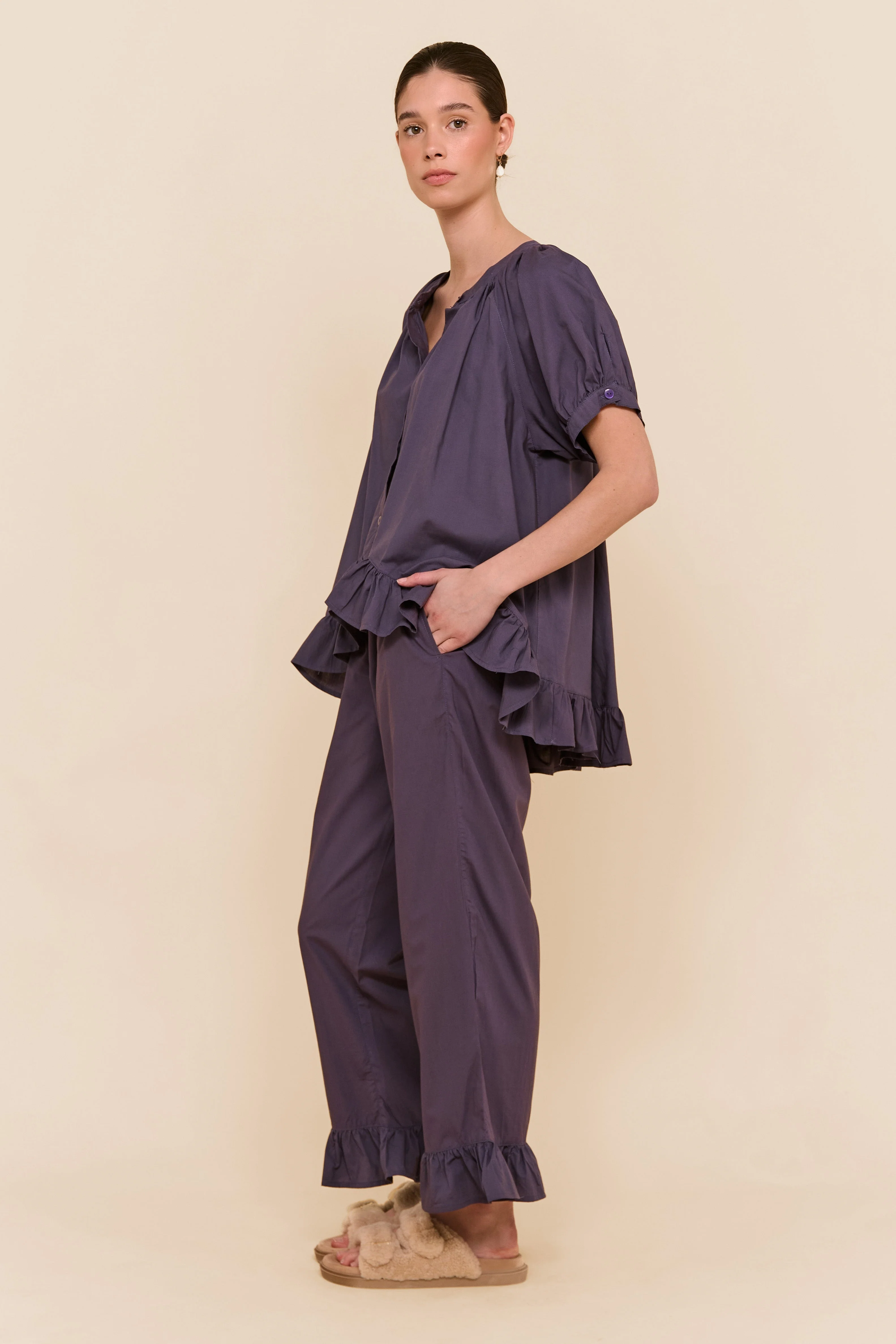 Sophie Sleep Set - Pants - Cotton Modal - Midnight - Image 6
