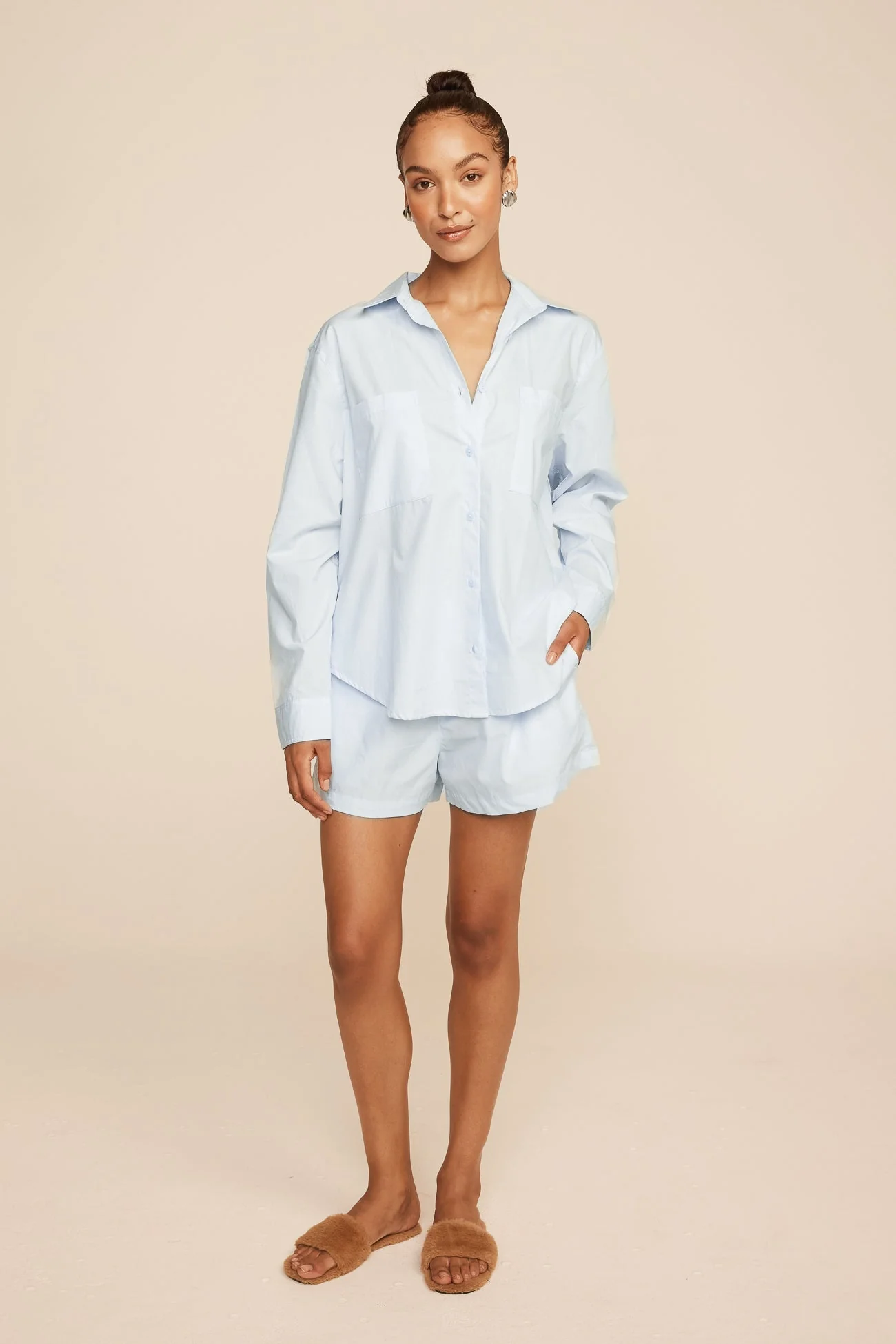 Stevie Lounge Set - Cotton - Baby Blue - Image 3
