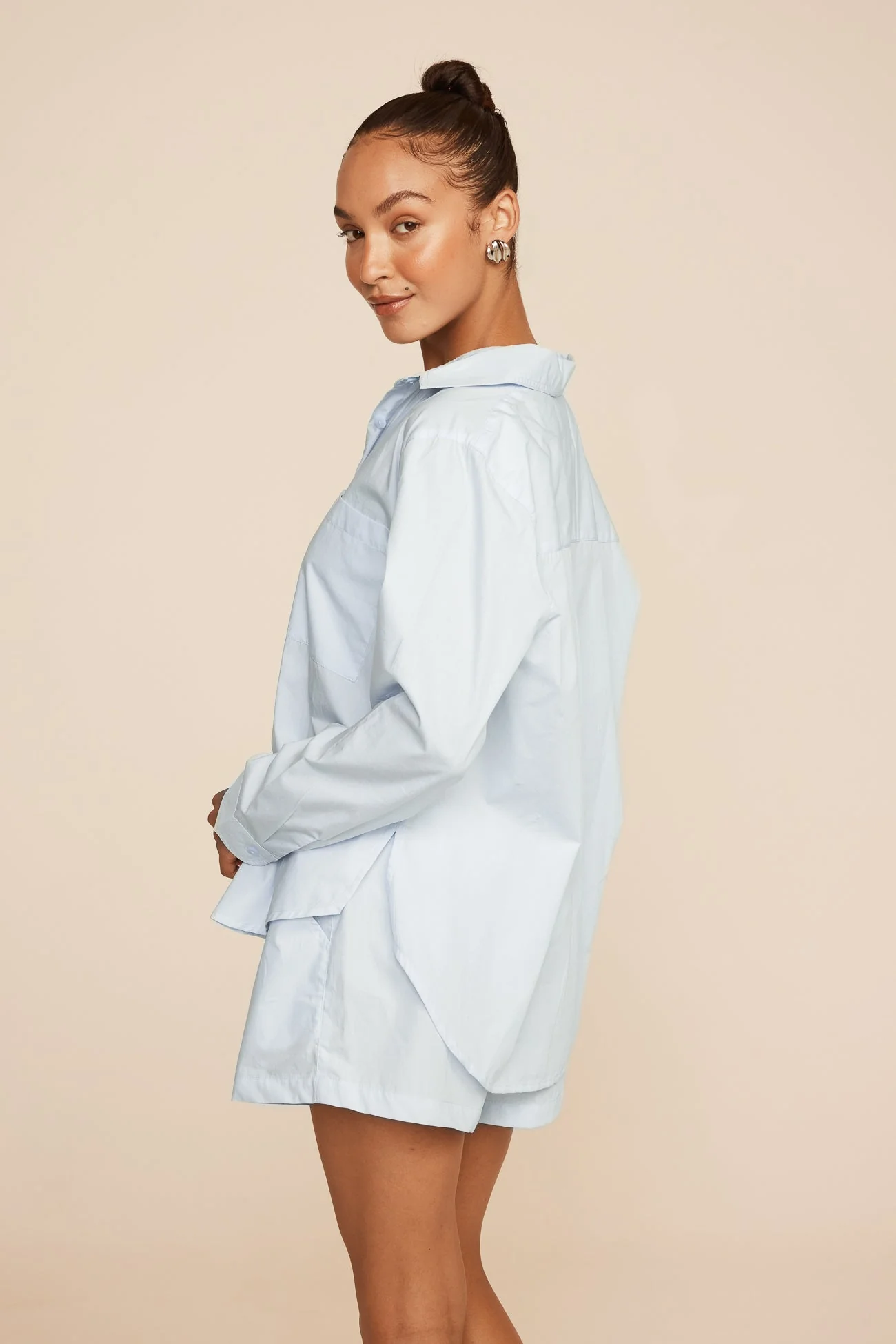 Stevie Lounge Set - Cotton - Baby Blue - Image 5